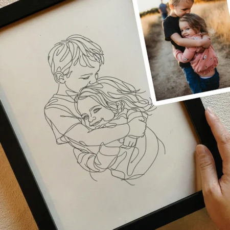 Custom LineArt Illustration - Printed & Framed